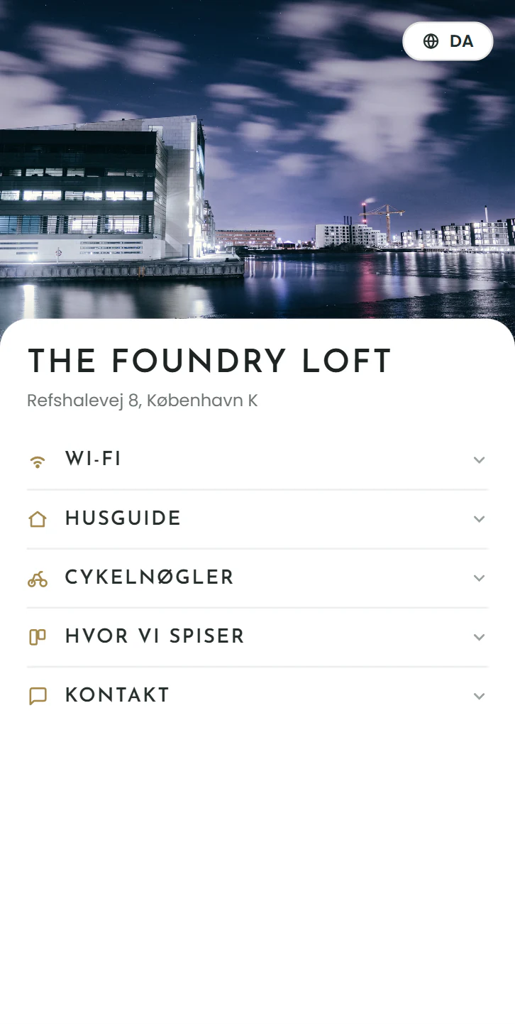 Standard-Theme — The Foundry Loft, eine fiktive Demo-Unterkunft.