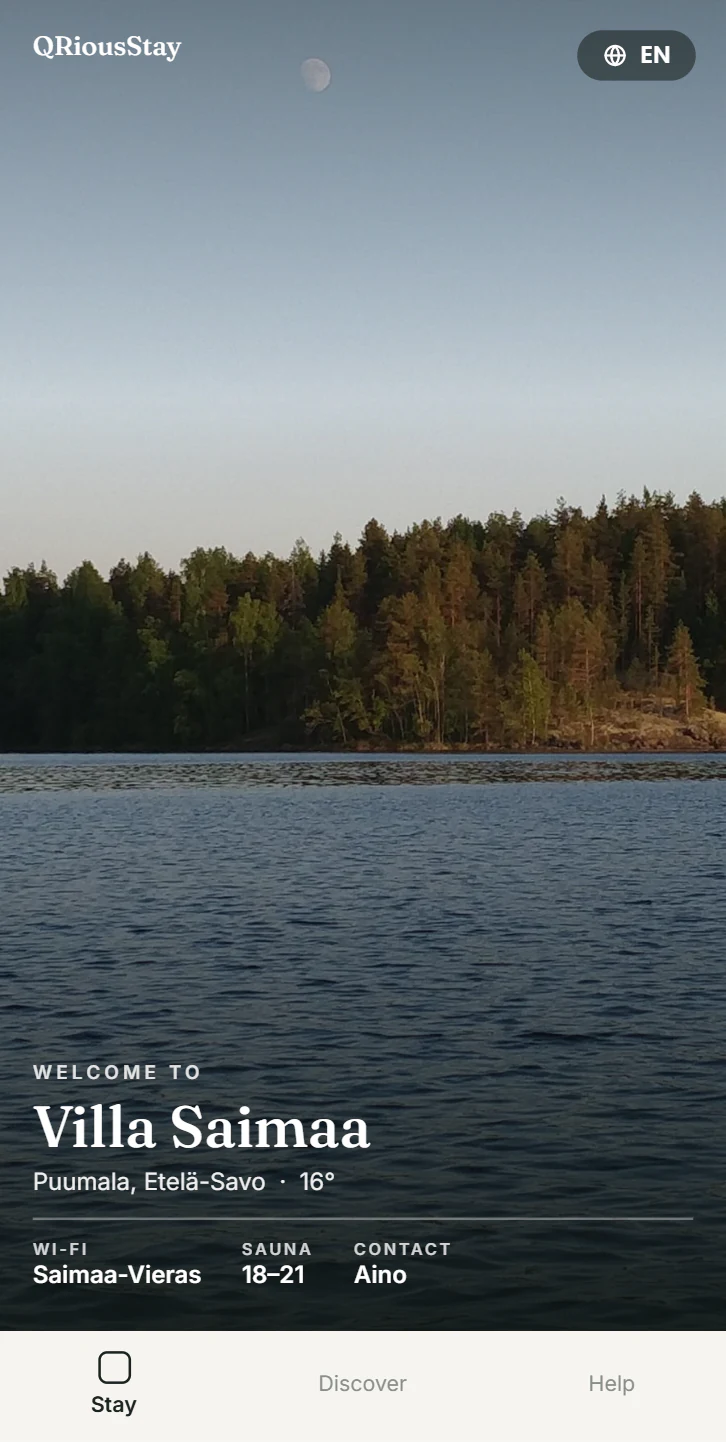 Atlas-Theme — Villa Saimaa, eine fiktive Demo-Unterkunft.